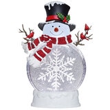 Linterna Navideña de Muñeco de Nieve con Luces LED