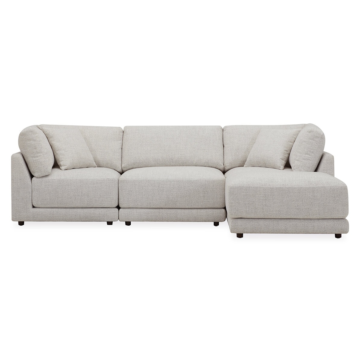 Aiden & Ivy, Dayna, Sofá Modular de Tela de 4 Piezas con 2 Almohadas Aiden & Ivy, Dayna, Sofá Modular de Tela de 4 Piezas con 2 Almohadas