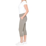 S.C. & CO Pantalones Capri para Dama Gris Extra Grande