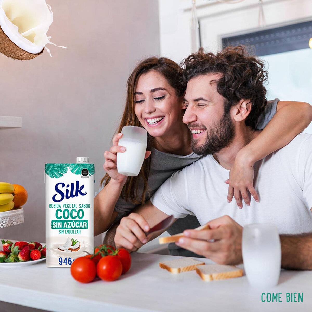 Silk Bebida Vegetal Sabor Coco Sin Azúcar 6 pzs de 946 ml
