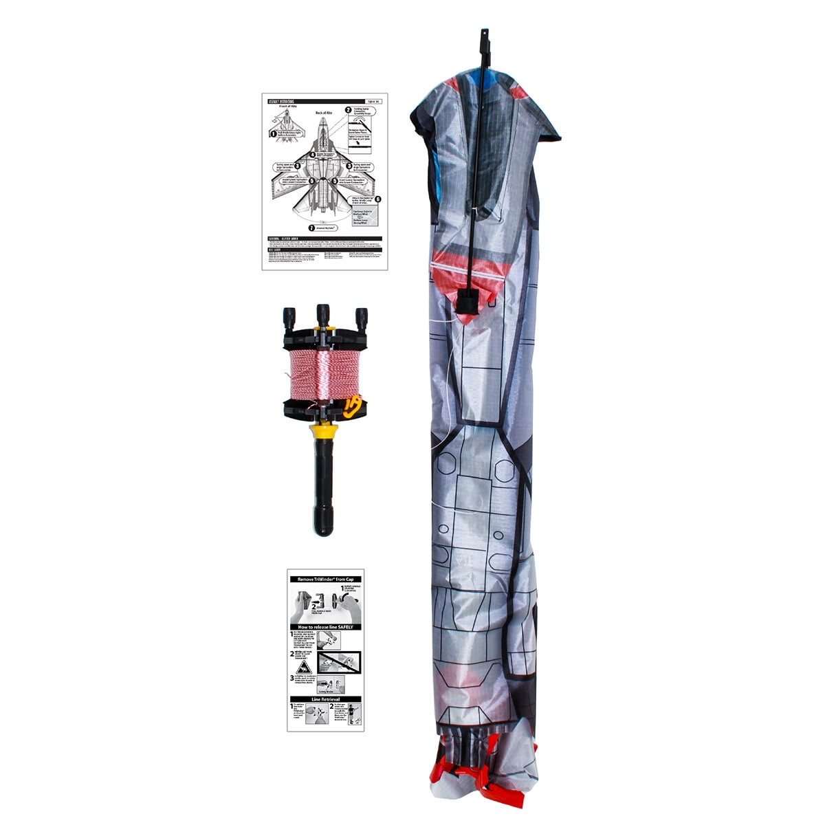 Brainstorm Papalote de Nylon Tamaño Gigante: Avión de combate