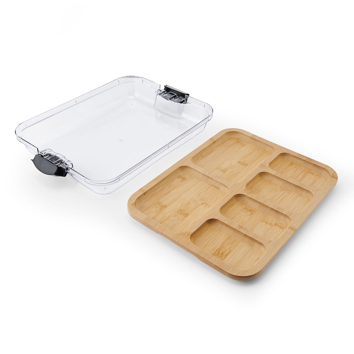 Sabatier Tabla de Servicio de Bambú con Tapa de Bloqueo