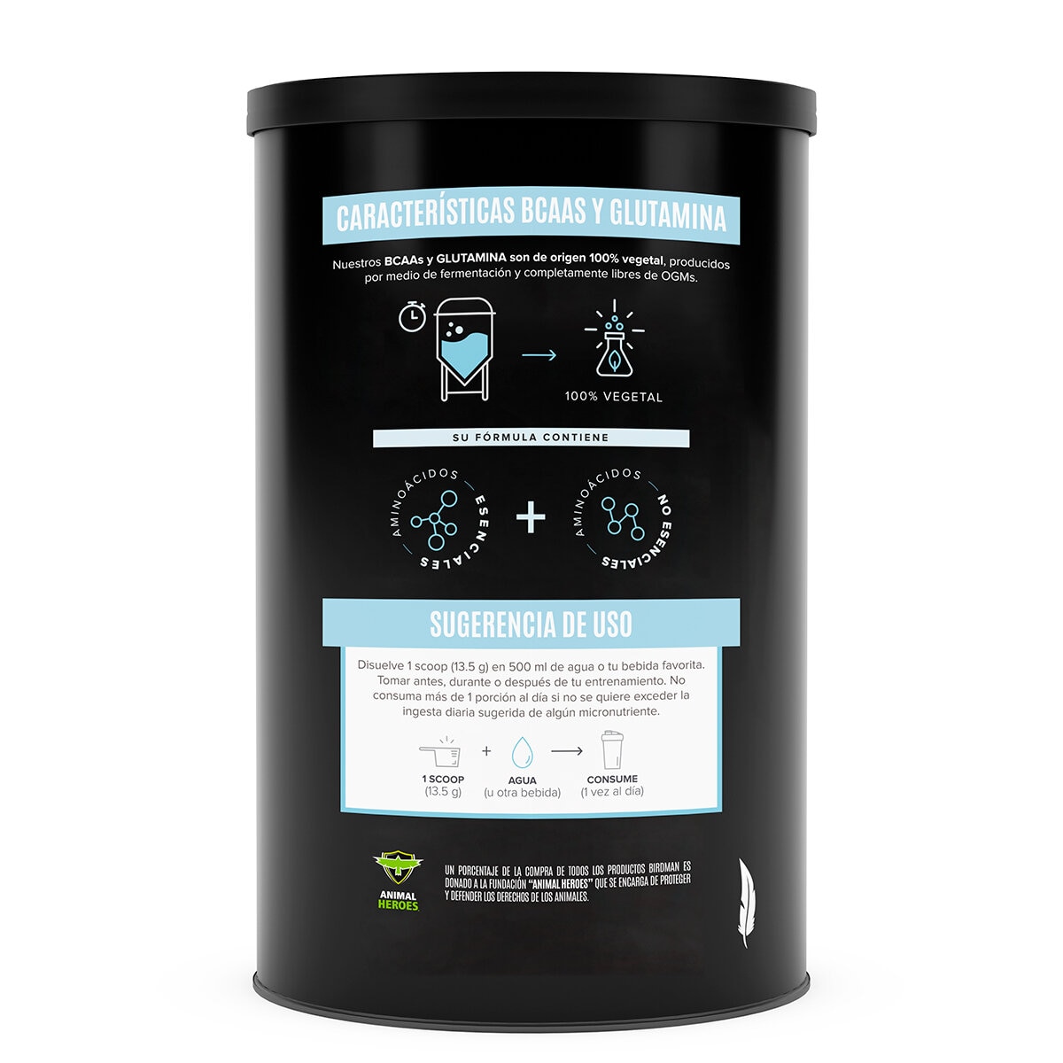 Birdman BCAAs & Glutamina Mora Limón 405 gr