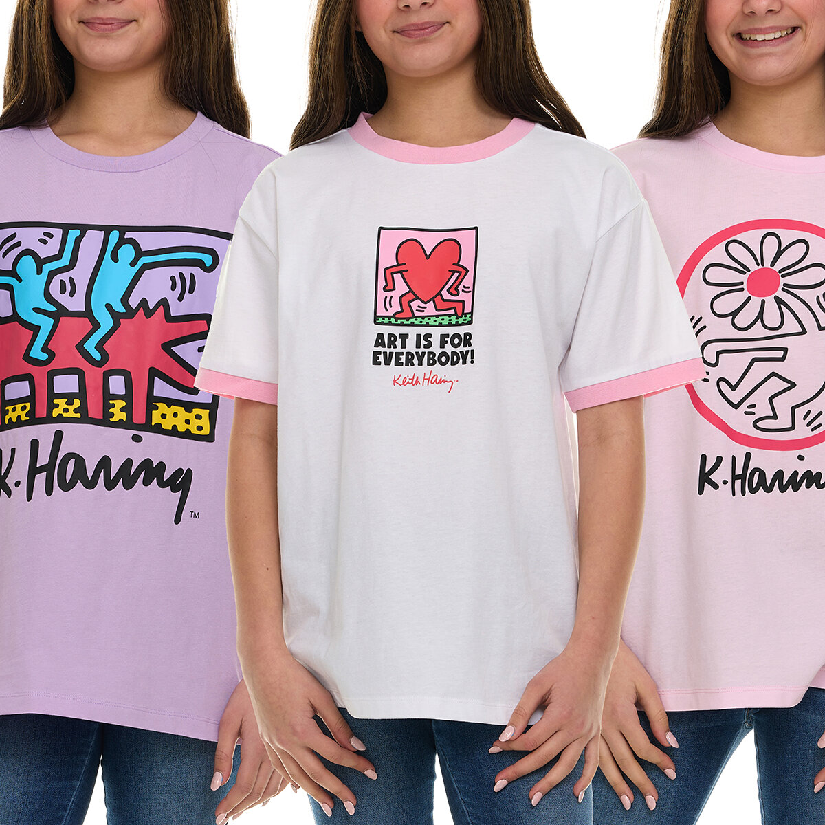 Keith Haring Playera 3 piezas para Niños y Niñas Varias Tallas y Colores