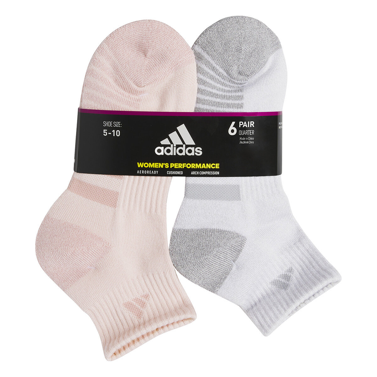 Adidas Calcetines para Dama 6 pares Rosa