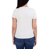 DKNY Playera para Dama Blanco Chica