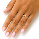 Anillo. Diamantes 0.75 CTW, Oro Amarillo 14K