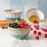 Over & Back 6 Platos Hondos de Cerámica