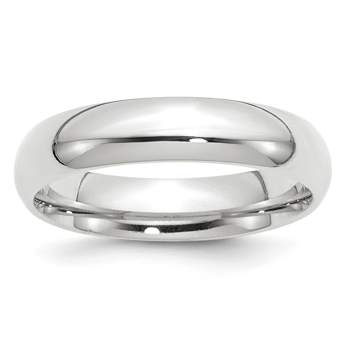 Argolla de matrimonio, 5mm, Comfort Fit, Oro Blanco 14 kt, Talla 10