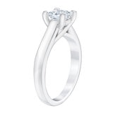 Anillo, 1.0ct Diamante Solitario, Corte Princesa, Platino