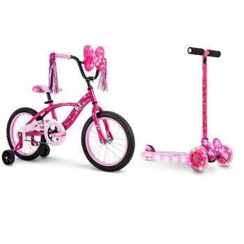 Bicicleta y Scooter Infantil R16 Huffy Minnie Combo