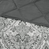 Seasons Collection Colcha con Relleno Alternativo Tamaño King DAMASK GRAY