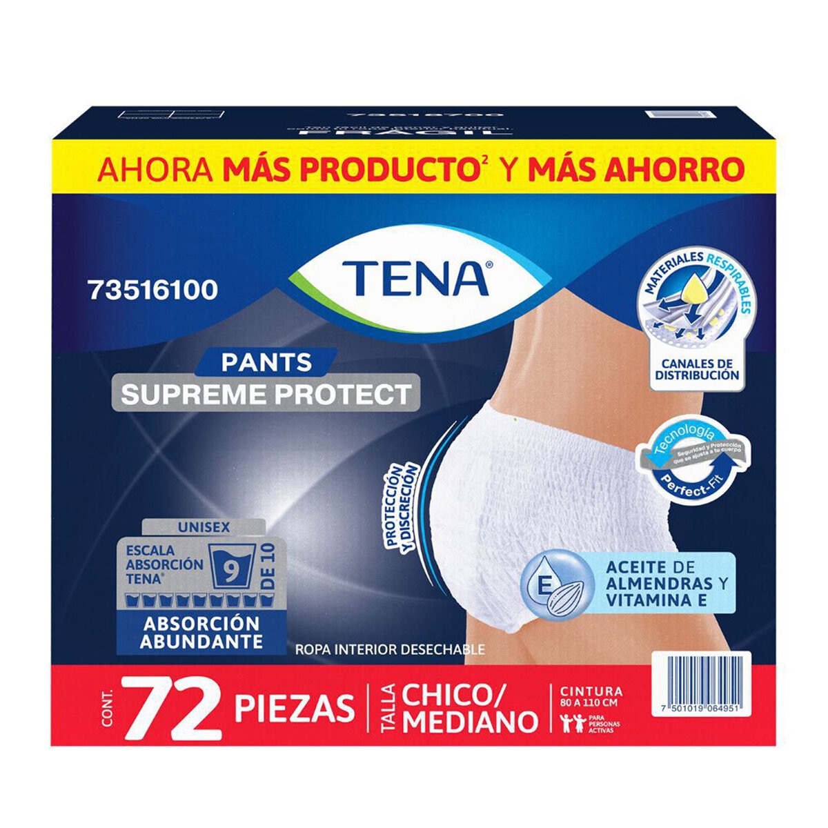 Tena Pants Mediano 72 pzas