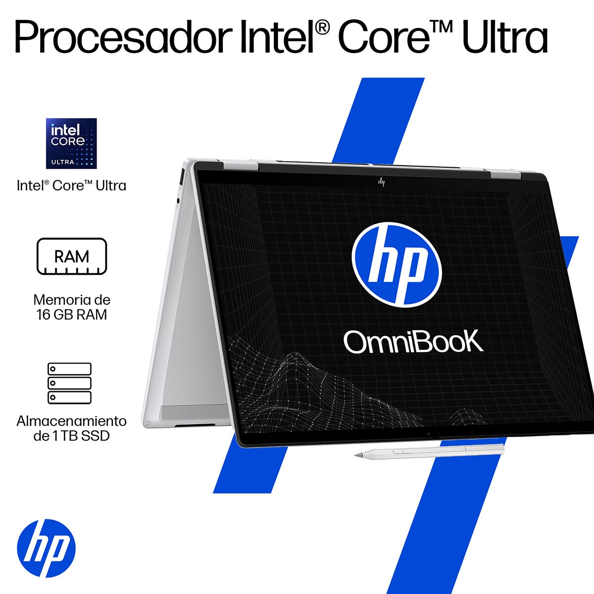 HP Omnibook X Flip NGAI 14-fm0072la 14" OLED UWVA Intel Core Ultra 7 16GB 1TB