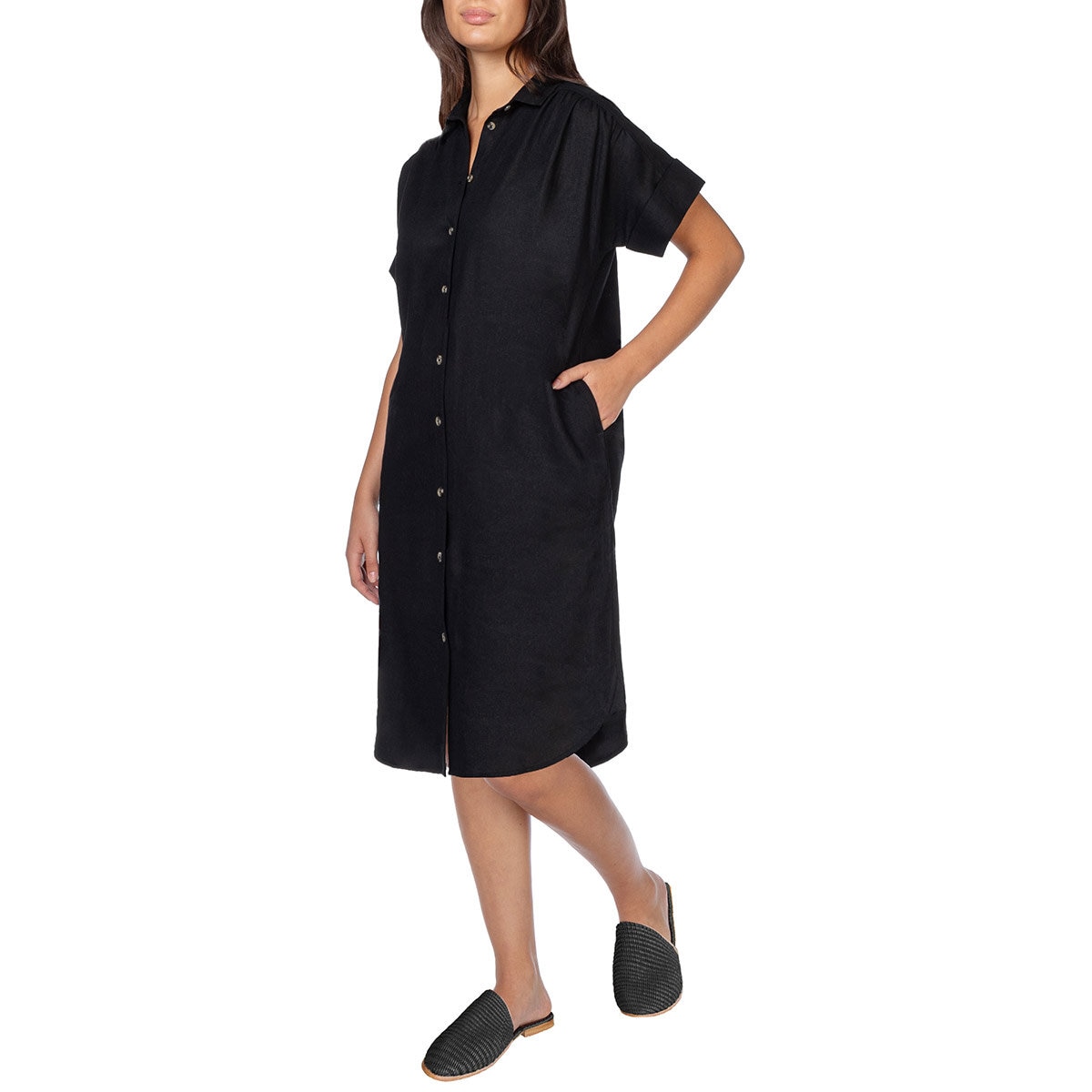 Well Worn Vestido para Dama Negro Grande