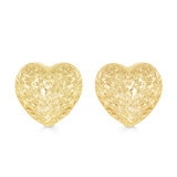 Aretes, Oro Amarillo de 14K, Corazon