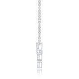 Dije de Cruz de Diamantes, 0,45 ct, Oro Blanco 14K