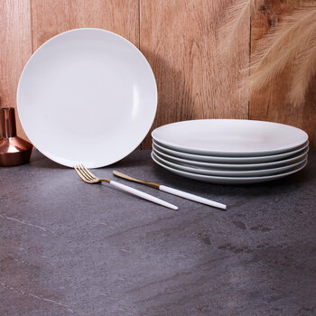 Crown Baccara Juego de 6 Platos de Porcelana