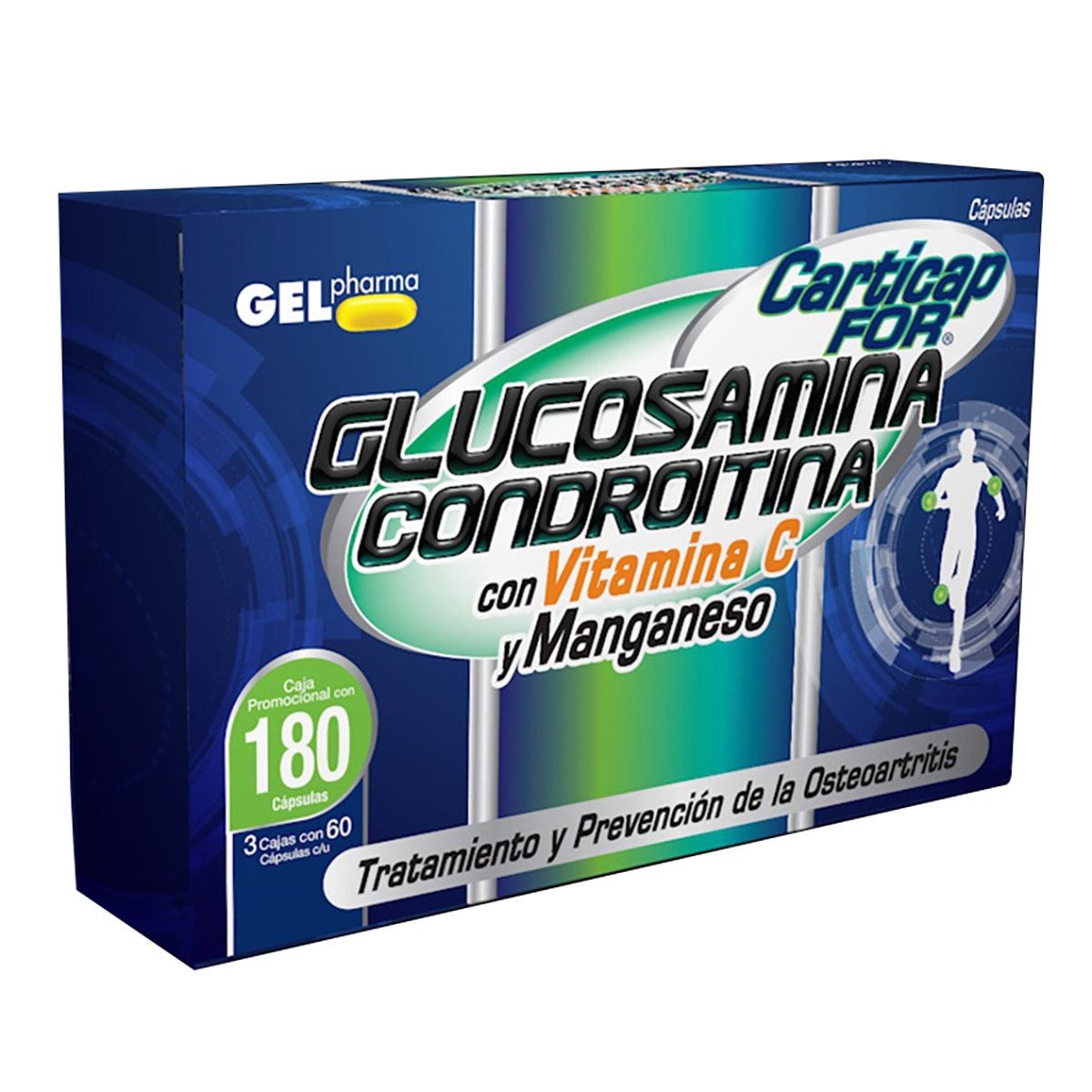 Carticap Glucosamina y condroitina 180 cápsulas