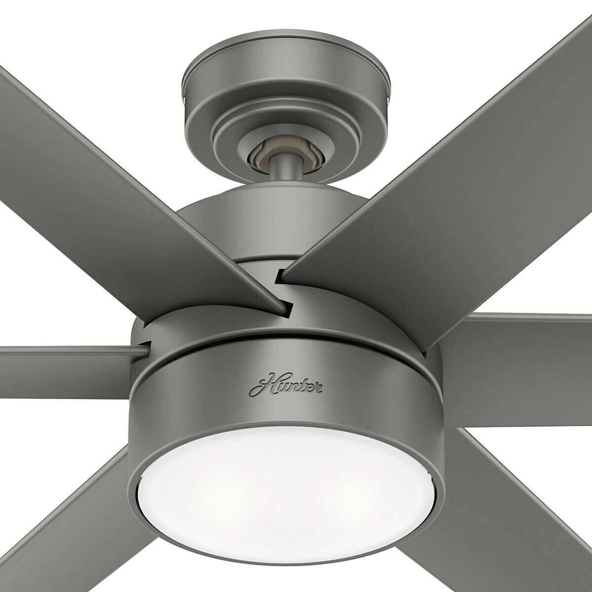 Hunter, Ventilador de Techo Solaria 60" - Plateado Mate