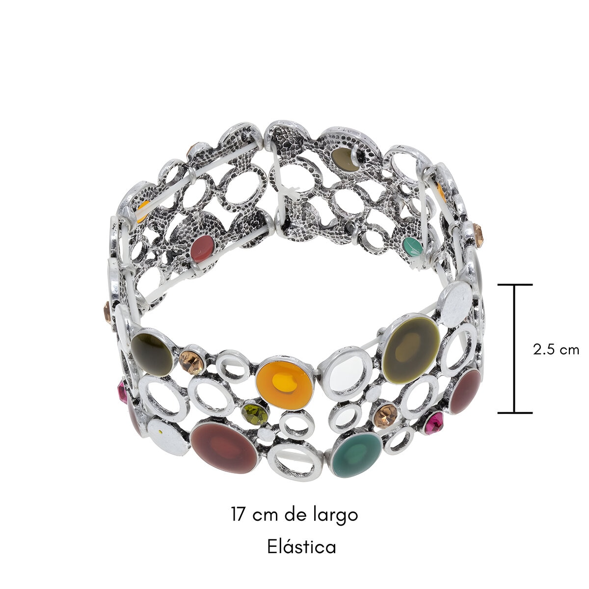 Tropicart, Juego de Collar, Aretes y Pulsera Multicolor