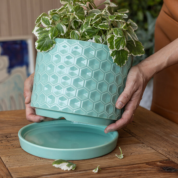 Over & Back, Set de 2 Macetas de Jardín con Platos