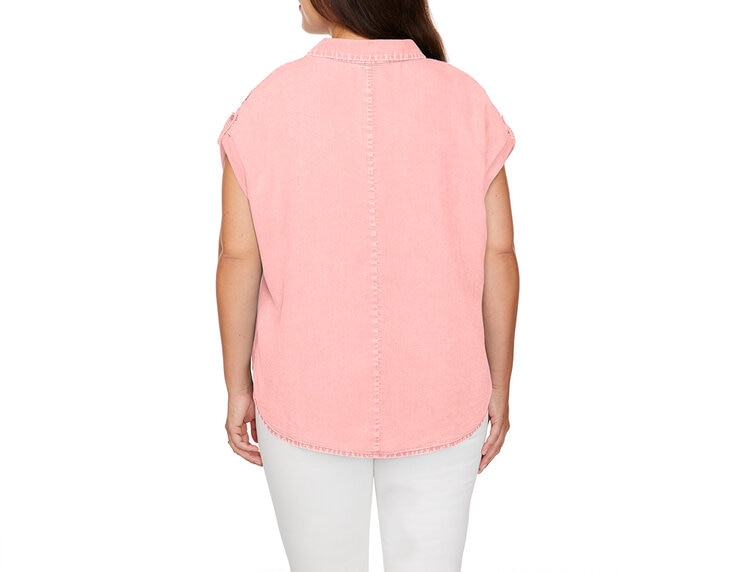 Buffalo David Bitton Blusa para Dama Rosa Extra Chica