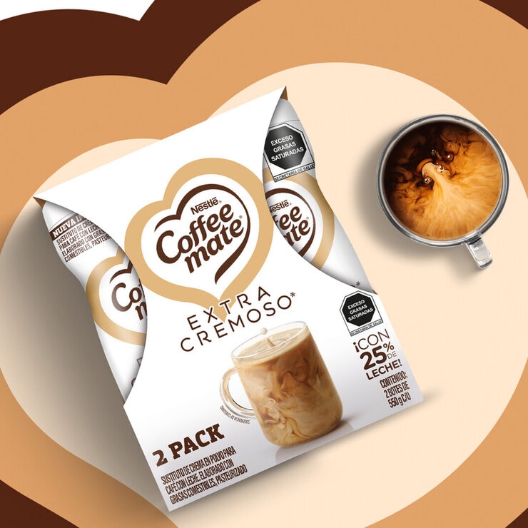 Coffee Mate Extra Cremoso Sustituto de Crema en polvo 2 pzas de 550 g