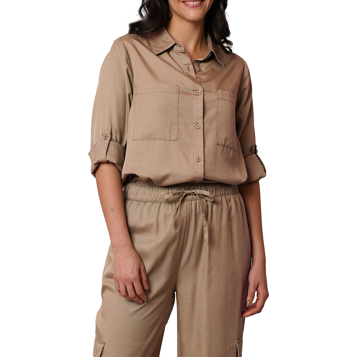 Cyrus Blusa para Dama Café Grande