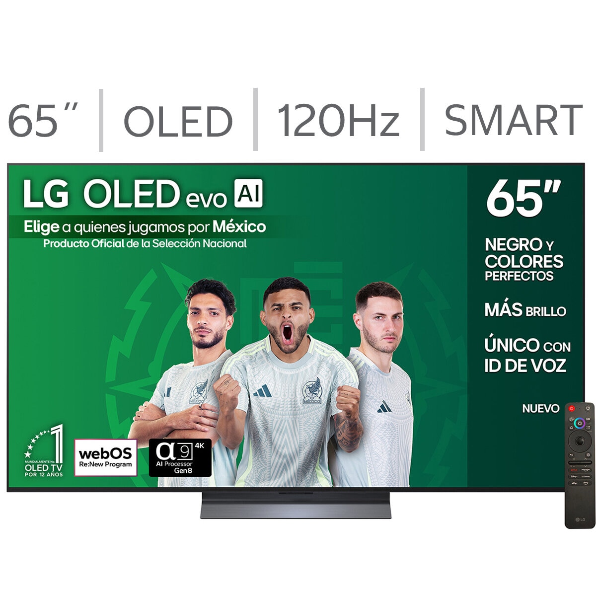 LG Pantalla 65" OLED 4K AI Smart TV
