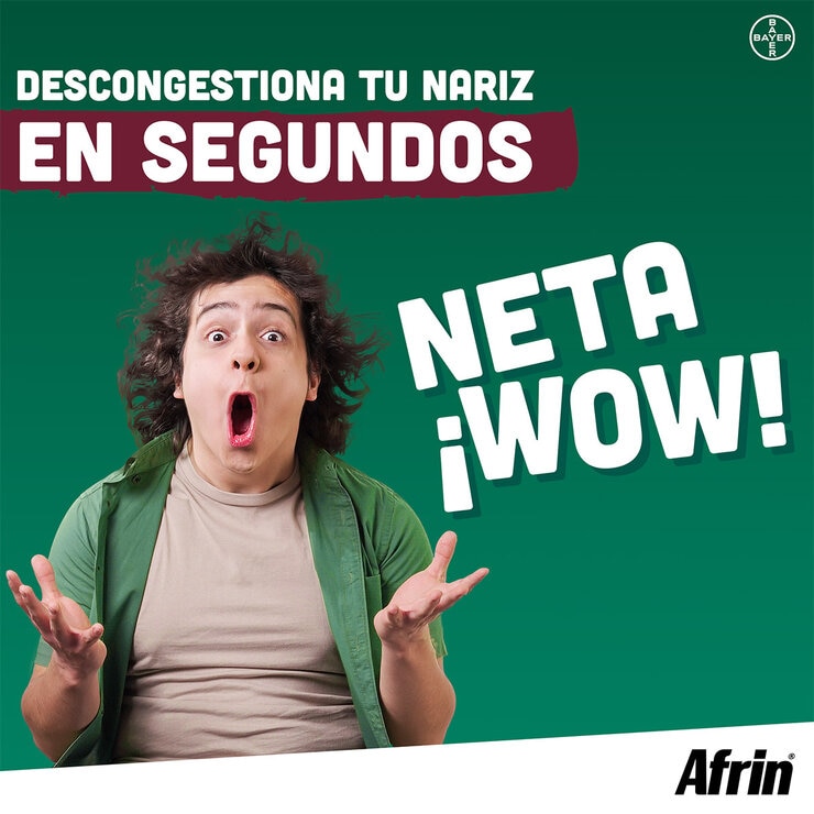 Afrin No Drip, Oximetazolina Suspensión Nasal 0.5mg/ml 2 piezas con 15ml c/u