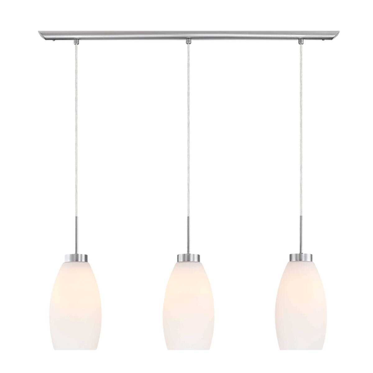 Estevez, Lámpara Colgante de 3 Focos, Modelo Sevilla, Color Níquel