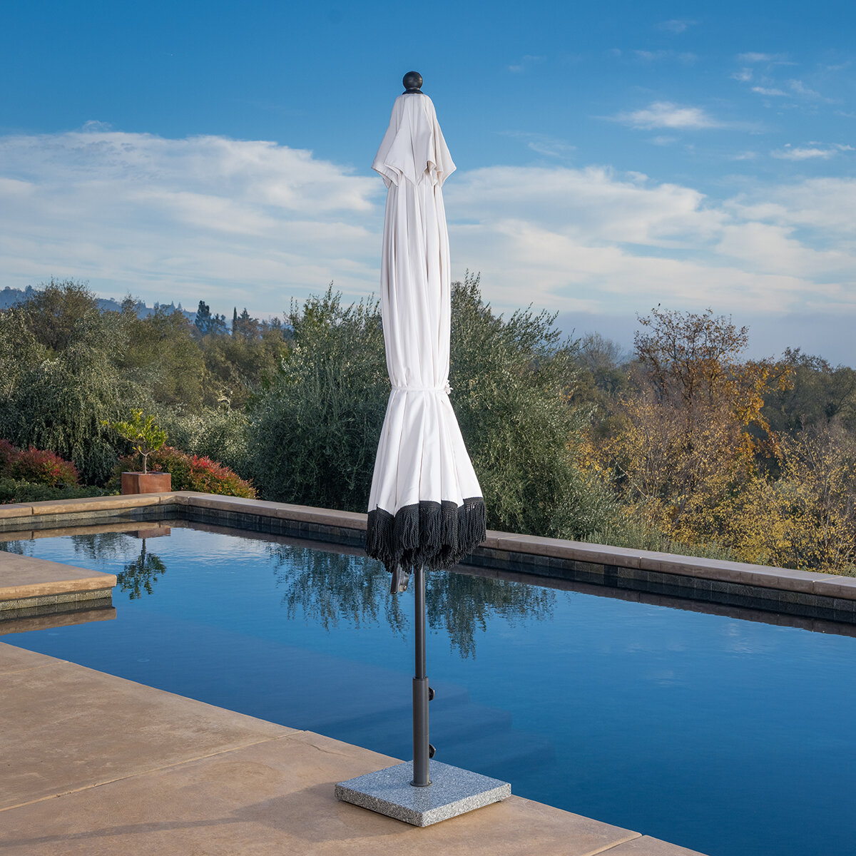 Sunvilla, Sombrilla Cabana de 3m con Fleco , Color Blanco