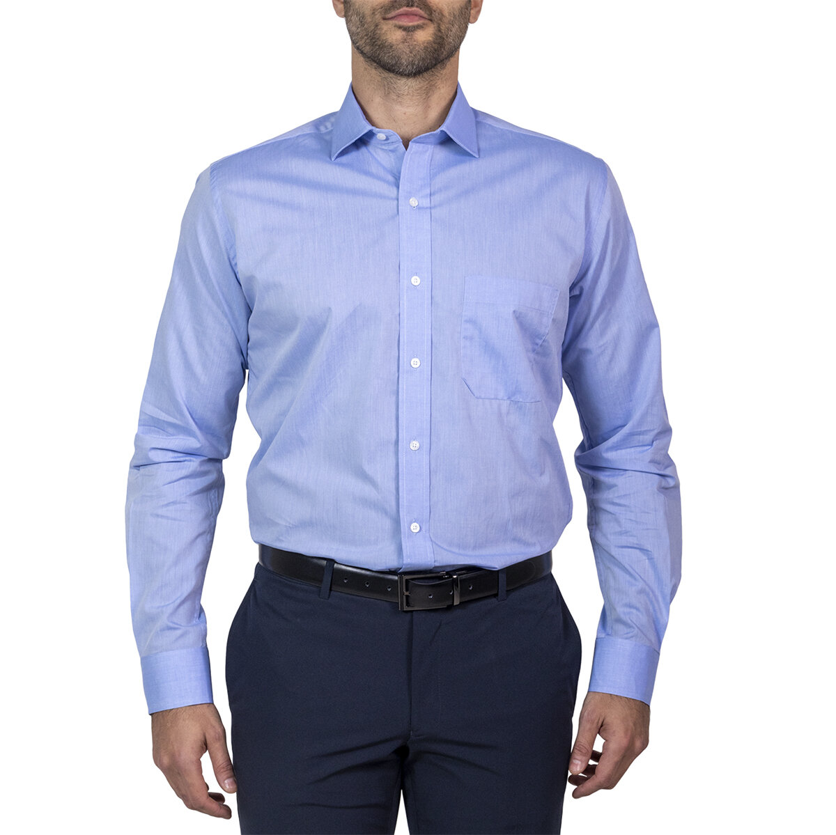 Nautica Camisa para Caballero Azul Cuello 18.5 Manga 32/33