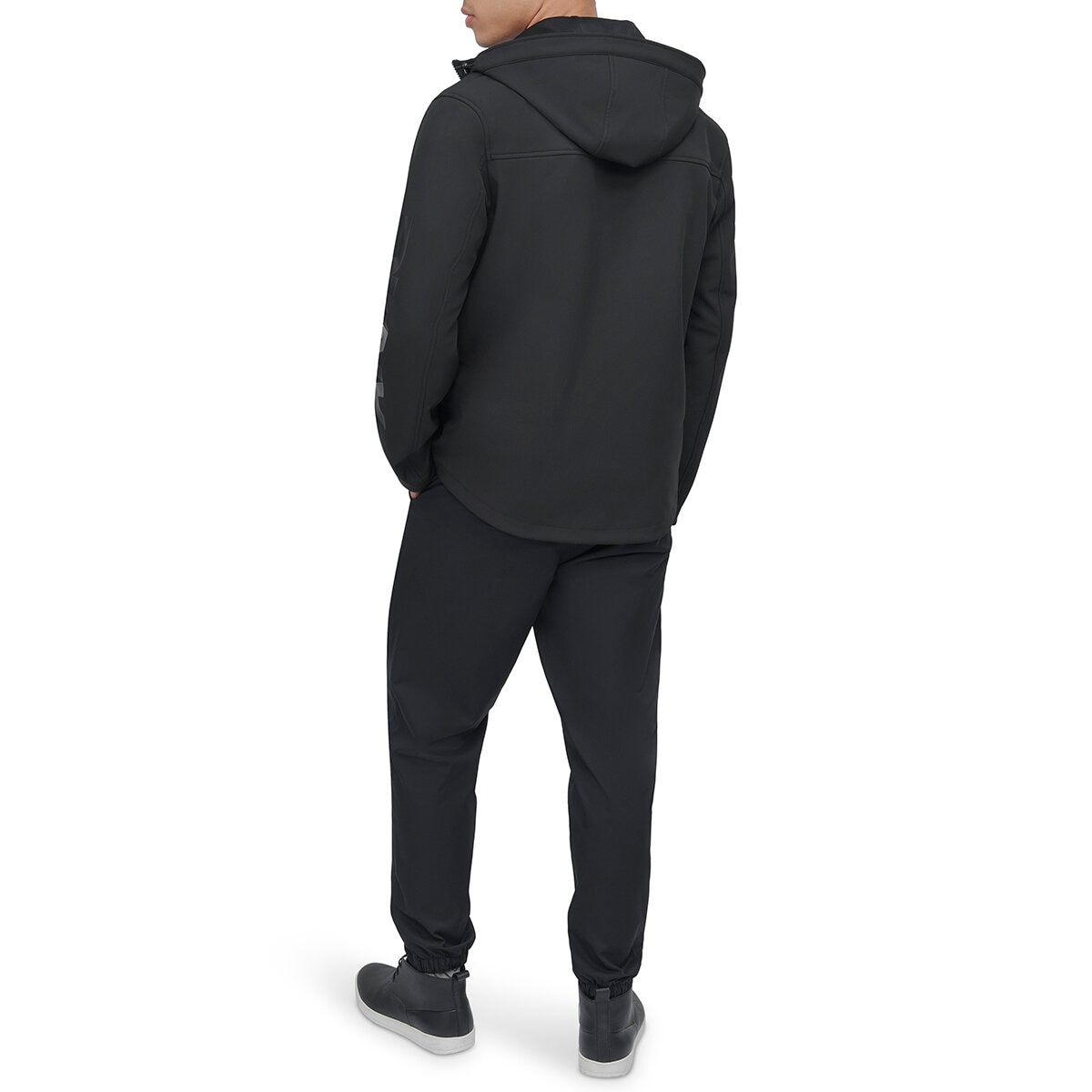 DKNY Chamarra para Caballero Negro Grande
