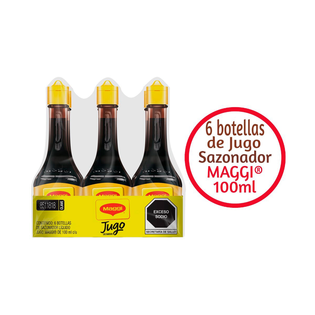 Jugo Maggi Sazonador 6 pzas de 100 ml