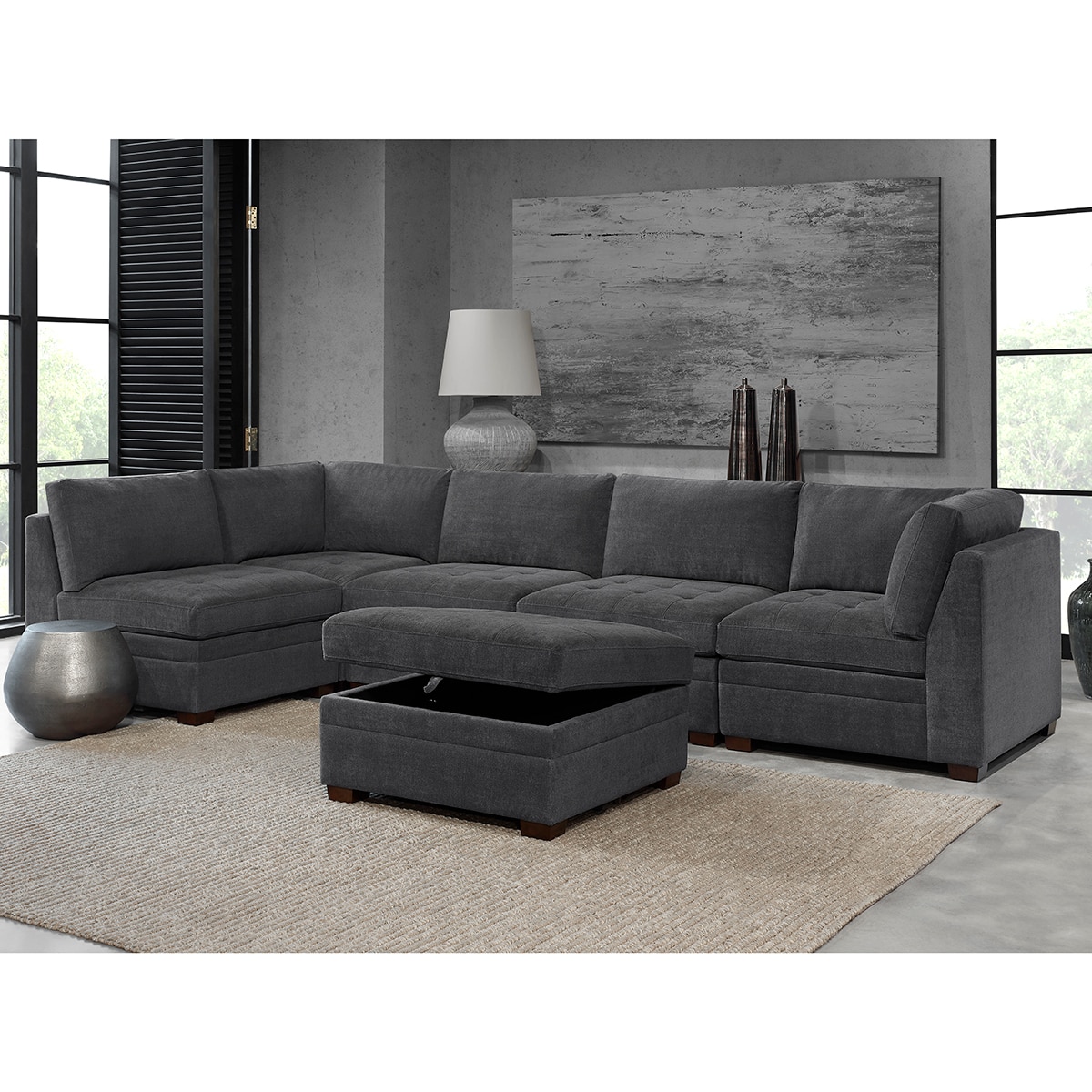 Thomasville, Seccional de 6 Piezas, True, Color Gris Costco México