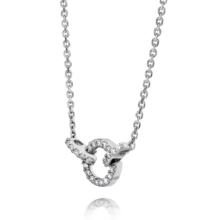 Dije de Diamantes, 0.25ctw, Corte Redondo, Oro Blanco de 14k