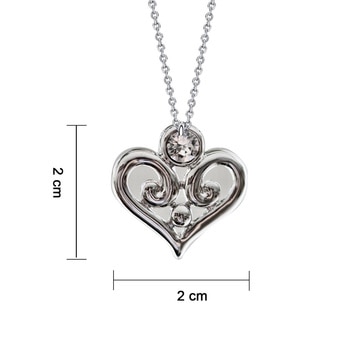 Mayfer, Dije en Forma de Corazón con Cristal Austríaco