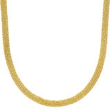 Cadena de Cuerda Cuadruple para Dama, Oro Amarillo 14K, 45.72cm