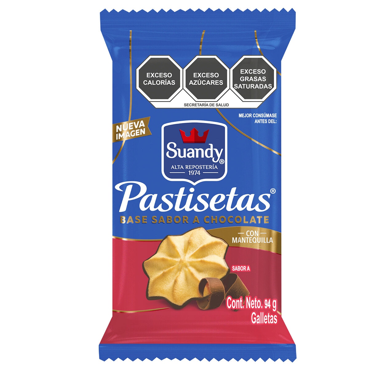 Suandy Pastisetas Base con Chocolate 940 g