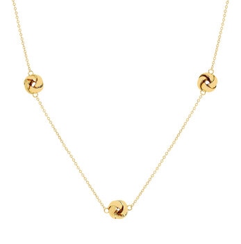 Collar, Nudo de Amor, Oro Amarillo de 14K