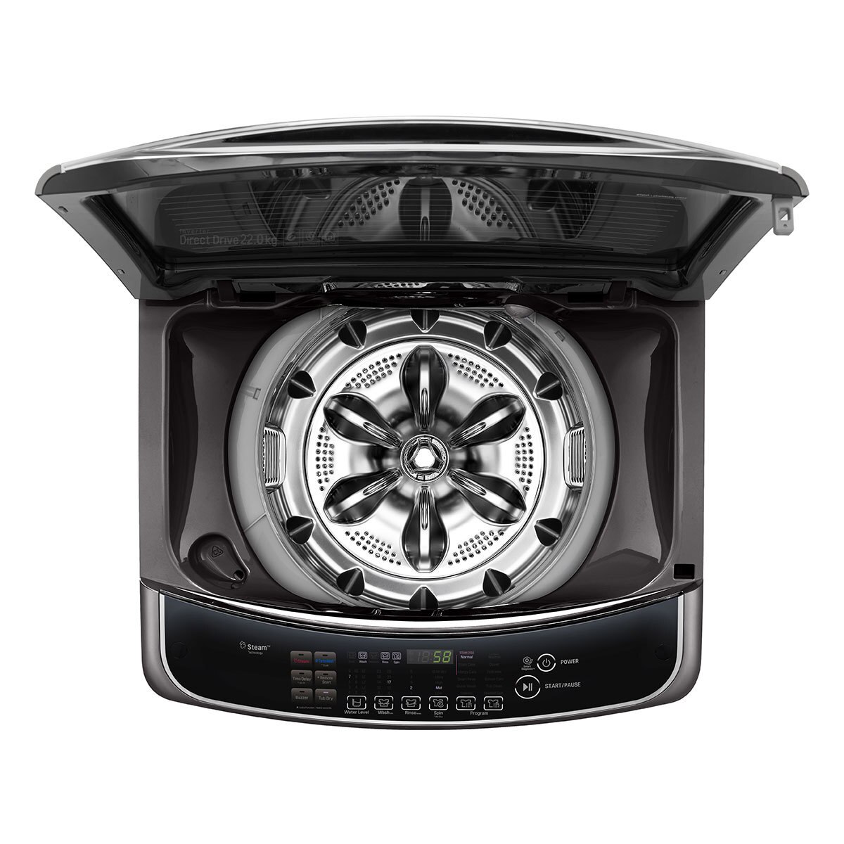 Lavadora LG de 22Kg 6 Motion DD, 12 programas de lavado Costco México