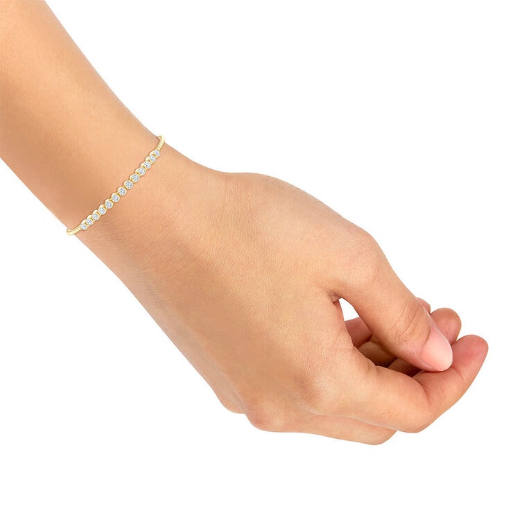 Brazalete de Diamantes 1.00ctw, Oro Amarillo de 14K