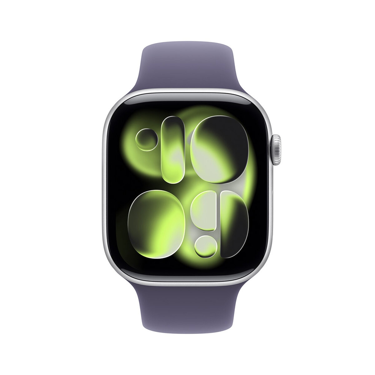 Apple Watch Series 11 (GPS + Celular) 46mm Aluminio Plata + Correa Deportiva Morado Niebla + Talla S/M