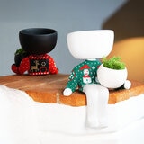 Estudio Floga, Robert Set de 2 Macetas estilo Huichol de Sueter Navideño