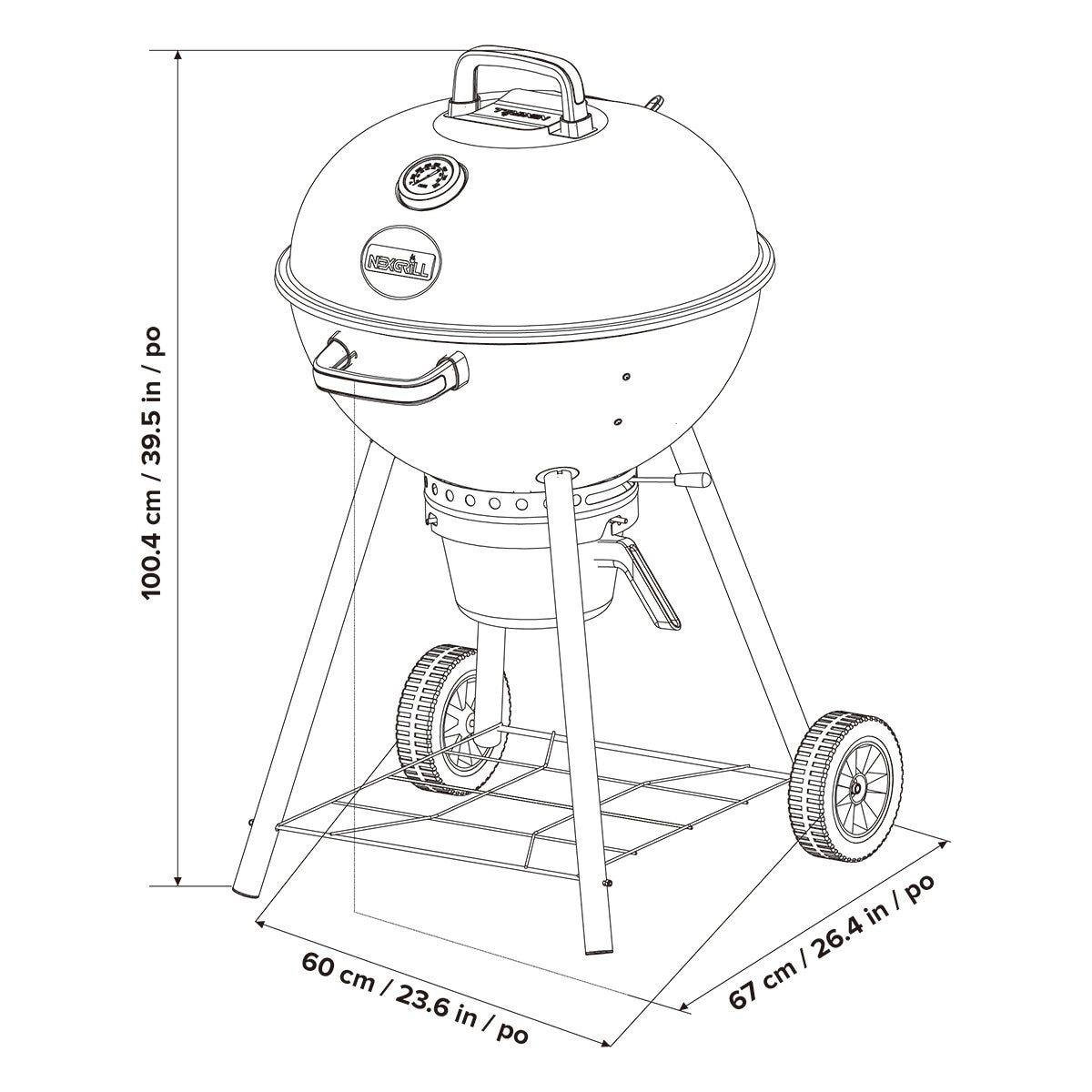 Nexgrill, Asador de Carbón de 22.5"