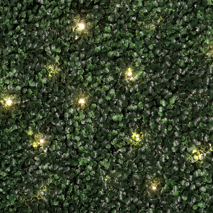 Golden Select, Panel de Follaje Artificial de 1m² con Luces Cálidas Intercontectables
