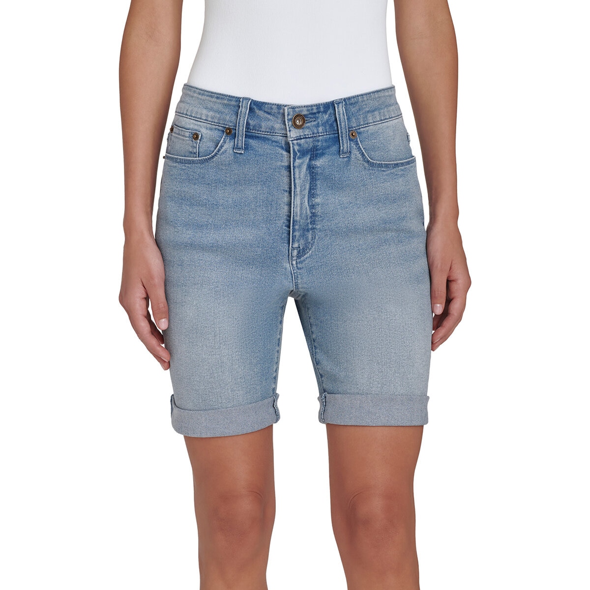 DKNY Jeans Short Bermuda para Dama azul 12