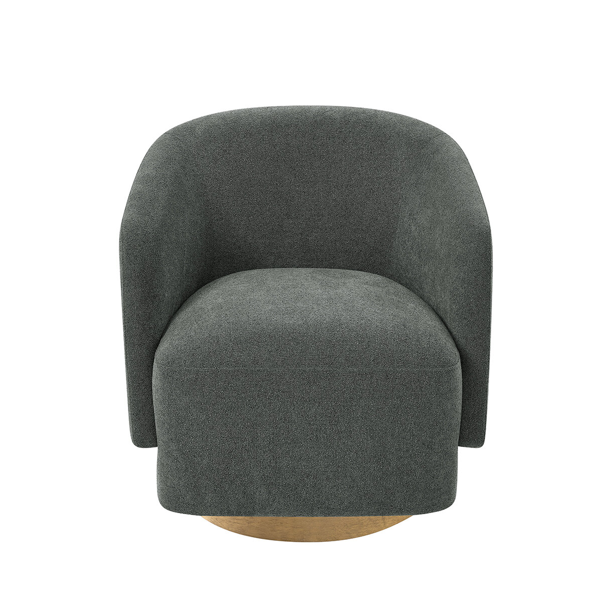 Henredon, Silla Giratoria con Base de Madera